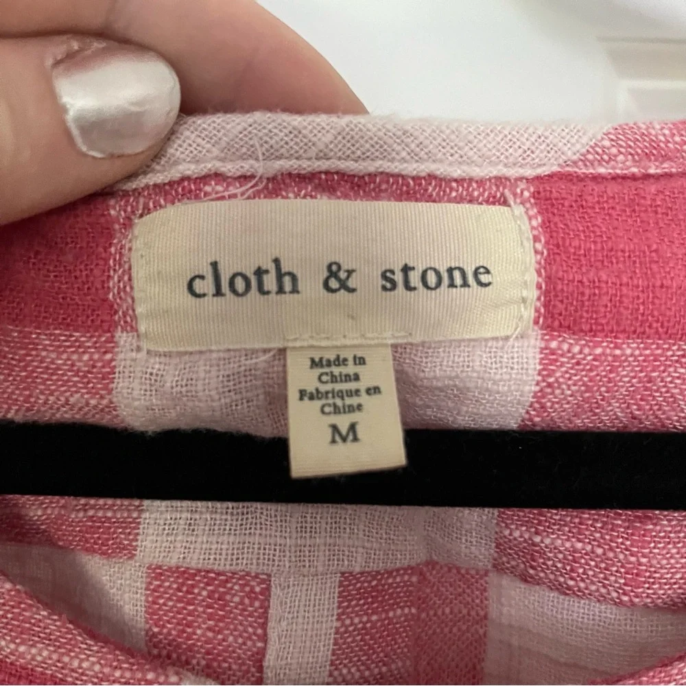 Cloth & Stone Pink Gingham Top - Picture 9 of 12
